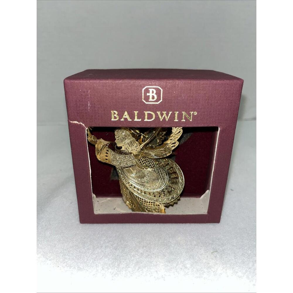 Baldwin 3D Angel With Star Gold Tone In Box